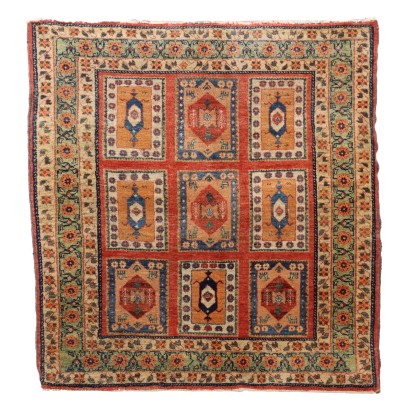 Antike Gabbeh Teppich Wolle Großer Knoten Iran 115 x 106 cm