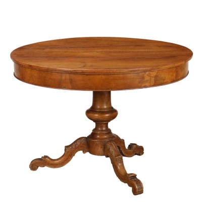 Table Ronde Louis Philippe Ancienne Noyer Italie XIXe Siècle