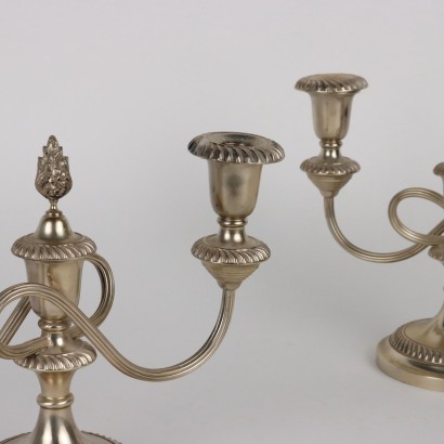 Pair of Pampalon Silver Candelabra