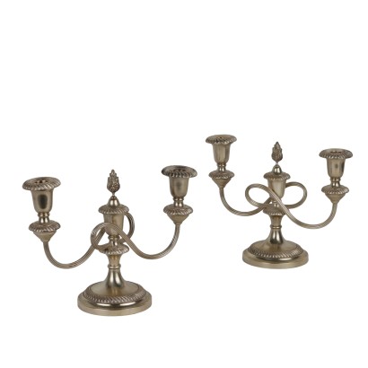 Pair of Pampalon Silver Candelabra