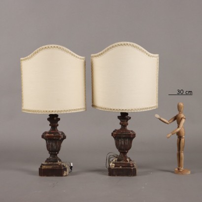 Pair of Table Lamps, Pair of Bas-relief Vases L-shaped