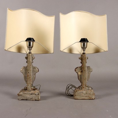 Pair of Table Lamps, Pair of Bas-relief Vases L-shaped