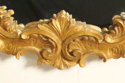 antiquités, miroirs, curvilignes, armature de miroir