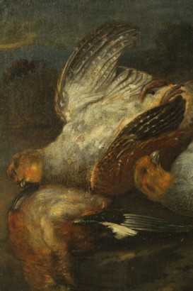 art, antique painting, 600 and 700, Jan Fyt (1611-1661), partridges, still life with birds, oil paintings on canvas, painting, Flemish painting
