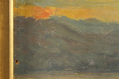 arte del siglo XIX, 800, Romeo Pellegata (1870-1946), paisaje, blevio, 1911, pinturas al óleo, obras de pellegata