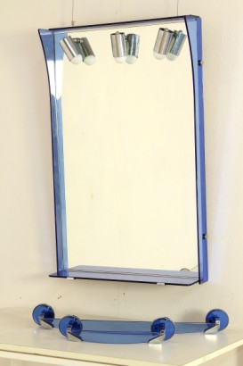 Set 60 years, bathroom mirror, brass details, # modern, #complementi