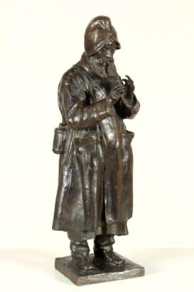 XX secolo, 1900, figura di uomo, mendicante, musicista, anziano, statue in bronzo, flauto, #antiquariato, #bronzi
