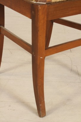 sillas, 4 sillas, patas de sable, sable, respaldo curvo, lira paja, paja, paja, #antiquariato, #sedieepoltrone