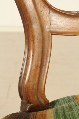 Stühle, Beine bewegt, geformte Rückenlehne, padding, 800, Louis-Philippe, hergestellt in Italien, #antiquariato, #sedie, #poltrone, #divani, #dimanoinmano