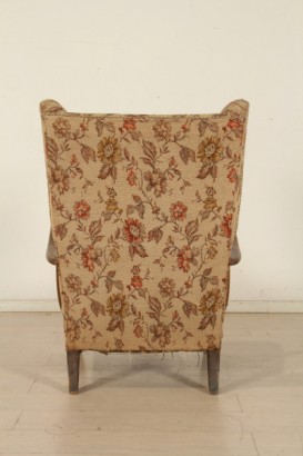 armchair, 40s-50s, beech, fabric, made in Italy, # modern antiques, # armchairs, # {* $ 0 $ *}