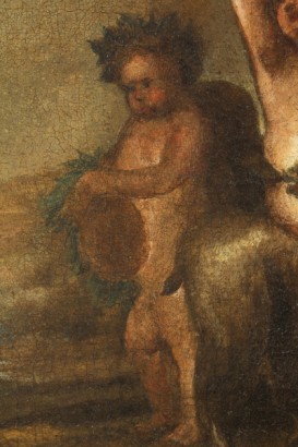 Bacchus with Cherubs Oil Painting Anonymous Artist 17th Century