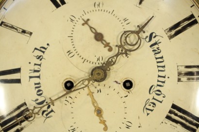 reloj de péndulo, caoba, policromía, 800, Inglaterra, #antiquariato, #altrimobili, #dimanoinmano