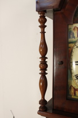 reloj de péndulo, caoba, policromía, 800, Inglaterra, #antiquariato, #altrimobili, #dimanoinmano