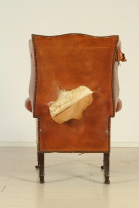 fauteuil, cuir, 900, rembourrage, #bottega, #artdecò, #dimaninmano