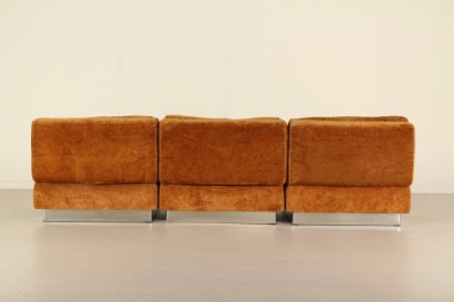 Sofa, 70er, Samt, Metall, #modern, # Sofas, # {* $ 0 $ *}