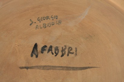 art contemporain, années 1960, Agenore Fabbri (1911-1998), céramiques, émaux, S. Giorgio in Albisola, grande assiette décorative, #art, #contemporanea, # {* $ 0 $ *}, #AgenoreFabbri