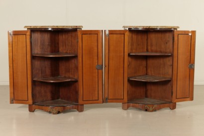 Pair of Corner Cabinets Rosewood Manufactured in France 18th Century