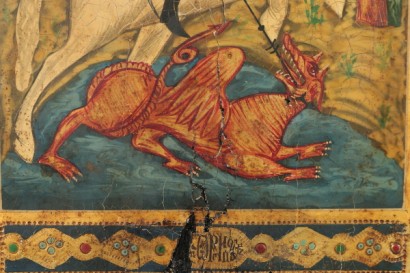 Precise icon of Saint George and the Dragon