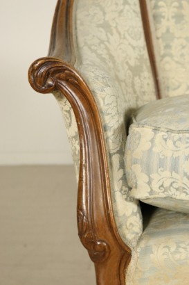 Particular armrest Couple accent Baroque armchairs