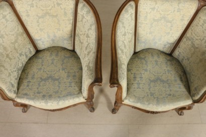 Particular pair accent Baroque armchairs