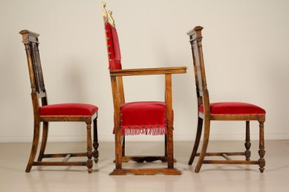 Paire de fauteuils trône