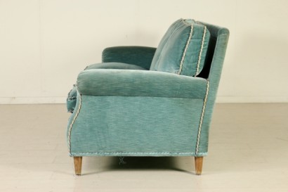 Couch Springs Padding Velvet Upholstery Vintage Italy 1940s