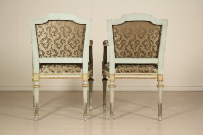 Pair of Lacquered Armchairs Neo classical Style