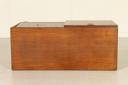 Drop-Leaf Doors Cabinet Teak Veneer Vintage Manufactured in Italy 1950s-1960s
