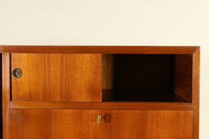 Highboard Teak Veneer Vintage Manufactured in Italy 1960s