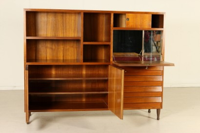 Highboard Teak Veneer Vintage Manufactured in Italy 1960s