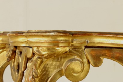 Golden lacquered console table