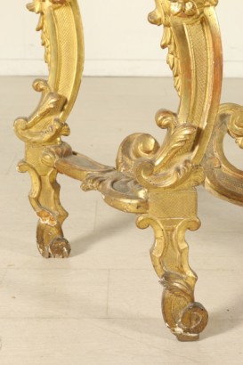 Golden legs lacquered Console