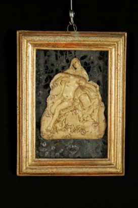 The deposition, a bas-relief in wax