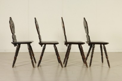 Groupe de 4 chaises de style, bottega 900, 900, Liberty, chaises liberty, # {* $ 0 $ *}, # bottega900, # 900, #Liberty, #sedieliberty, #MadeinItaly