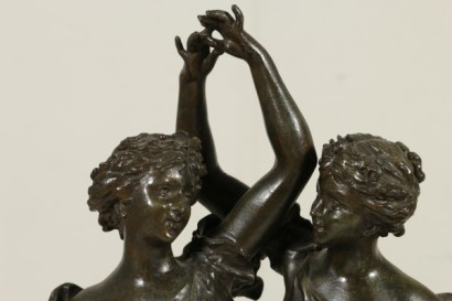 {* $ 0 $ *}, danseuses, danseuses, filles en bronze, filles sculpture, sculpture 900, sculpture début 900