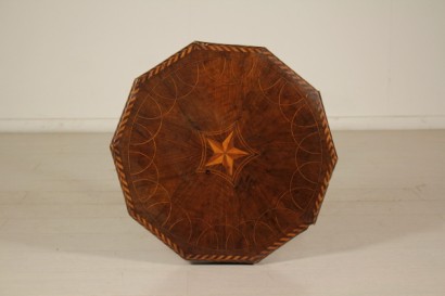 Decagonal coffee table inlaid-view from
