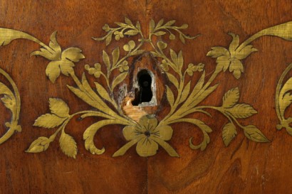 Pair of brass inlaid Dresser-detail