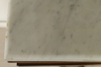 Consolle Impero con specchiera - particolare piano in marmo di Carrara