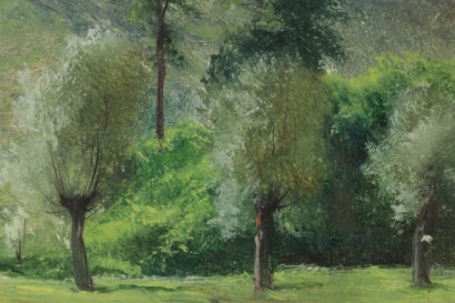 Francesco Bosso (1863-1933), paire de paysages-détails