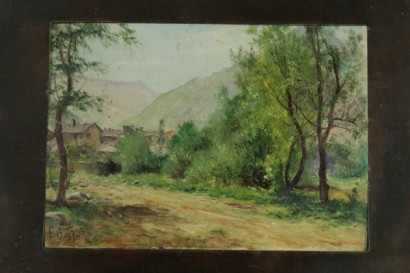 Francesco Bosso (1863 – 1933), paar Landschaften
