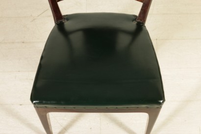 chaises, chaises années 50, chaises vintage, chaises modernes, chaises tapisserie simili cuir, tapisserie simili cuir, bois teinté ébène, chaises teinté ébène, {* $ 0 $ *}, anticonline