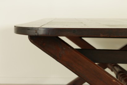 Pair of trestle tables-particular