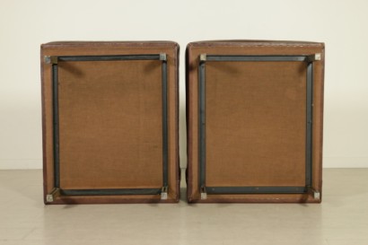 sillones, par de sillones, {* $ 0 $ *}, sillones de cuero sintético, sillones de los años 60, sillones de diseño italiano, sillones de muelles, sillones vintage, sillones de diseño, diseño italiano