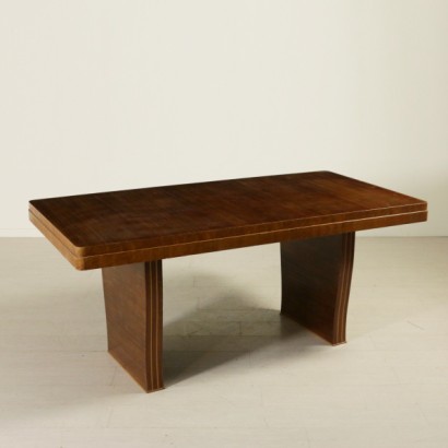 table, art decò table, art decò, mahogany table, 900 table, mahogany veneered table, {* $ 0 $ *}, anticonline