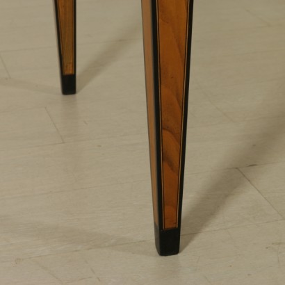 Tavolo neoclassico lastronato ebano - particolare