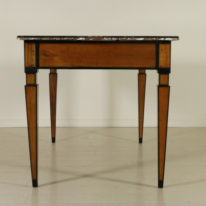 Elegant Table Néo-Classical Merisier Marbre Italie Dernier quart '700