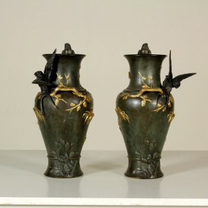 Paar vasen in bronze von Jules Moigniez