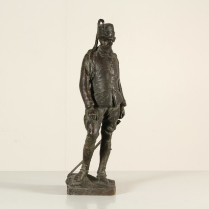 bronze figure, bronze statue, bronze statuette, young soldier, young soldier in bronze, bronze of young soldier, {* $ 0 $ *}, anticonline