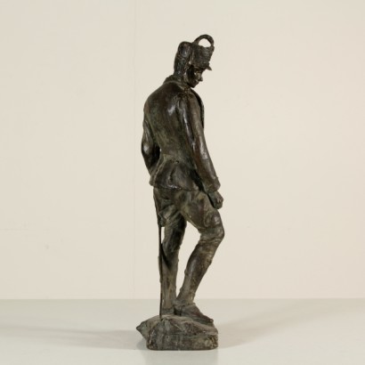 figura in bronzo, statua in bronzo, statuetta in bronzo, giovane militare, giovane militare in bronzo, bronzo di giovane militare, di mano in mano, anticonline