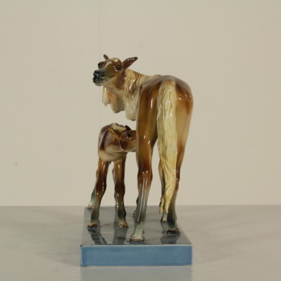 Ceramica Zaccagnini, yegua con potro, estatua de caballo, estatua de cerámica, cerámica policromada, potro de cerámica, {* $ 0 $ *}, anticonline